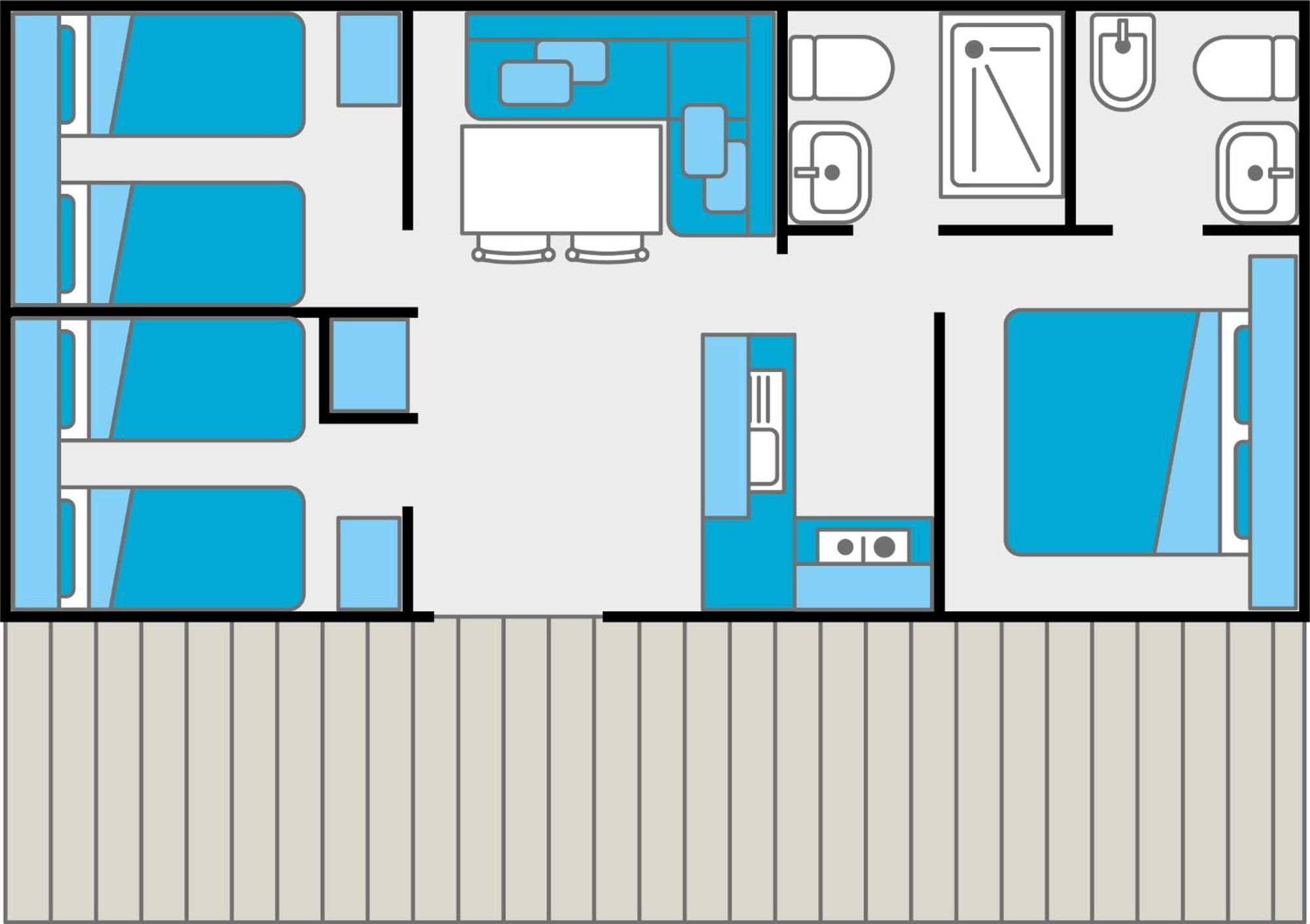 Three-Bedroom Mobile Home 2 Bathrooms